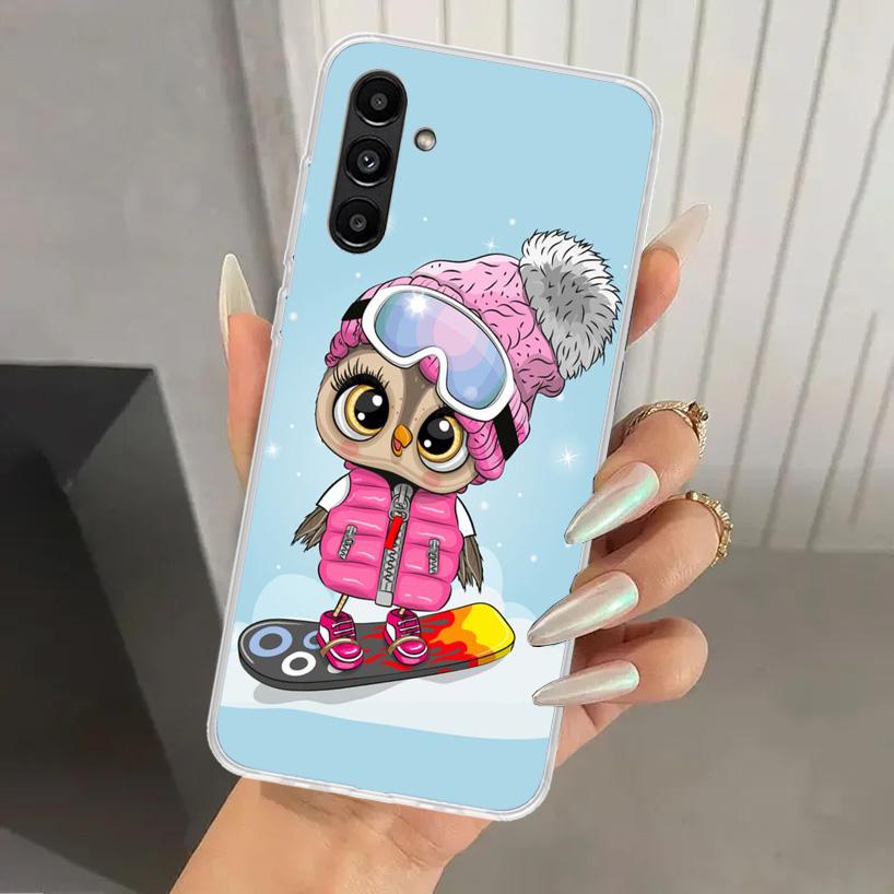 Cartoon Cute Owl LoveLy Phone Case for Samsung Galaxy A16 A26 A36 A56 A15 A25 A35 A55 A14 A24 A34 A54 A13 A23 A33 A53 A05S A04S