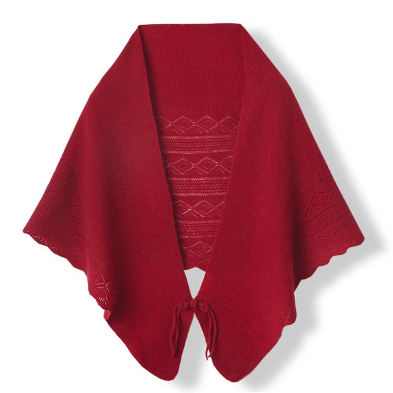 Chinese Knot Button Wrap Shawl 100% Wool Women Knitted Shoulder Wraps Scarf Cape Soft Neck Warm Cappa Cozy Fall Fashion Mantles