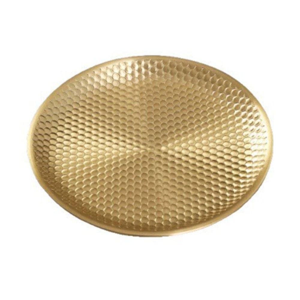 Copper Brass Material Copper Fruit Altar Plate Engraving Pattern Ball Bead Accent Tibetan Buddhist Decorative Dish