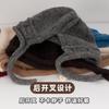 West Sichuan travel blue straps knitted headgear women's autumn and winter travel plush wool hat showing face small hat