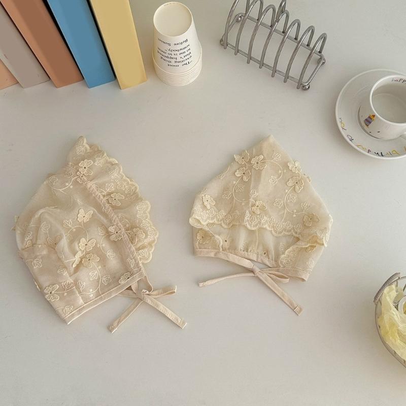 Bequeme Babymütze Sommerhaube Stickerei-Design Fötale Mützen mit Kinnband für Säuglingsmädchen 2-18 Monate