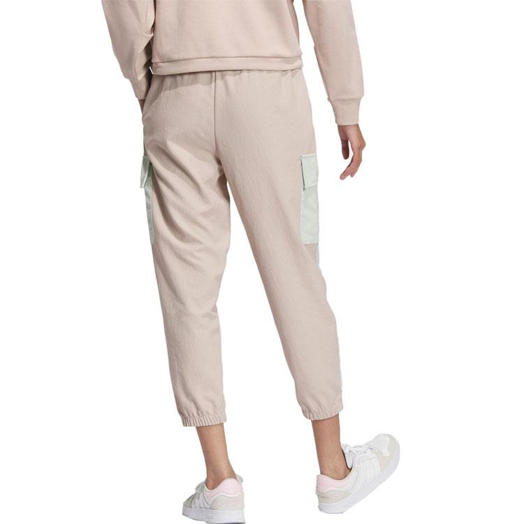 adidas Neo Tapered Cropped Sweatpants Unisex Bottoms Miracle-Grey Tan-Brown IK3435