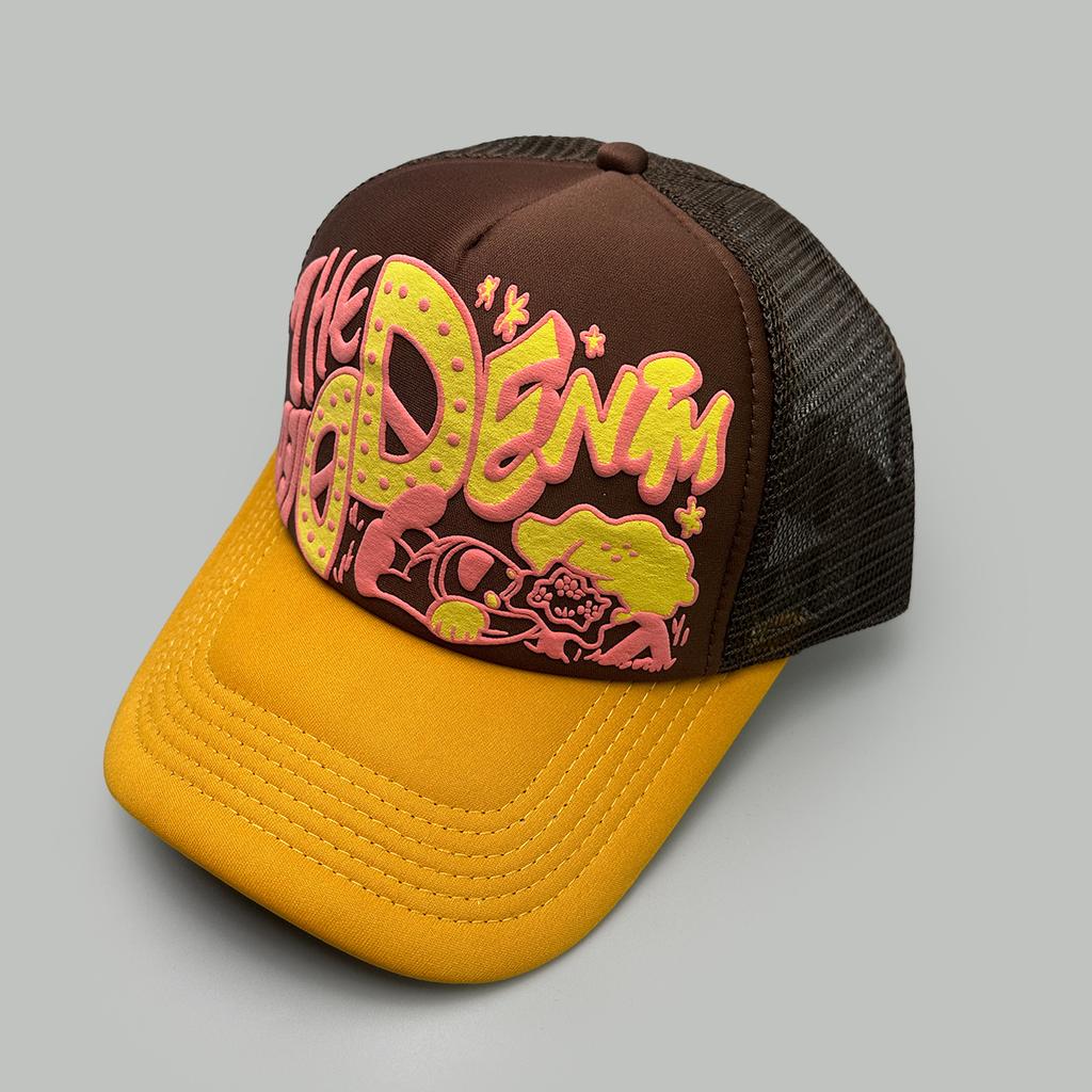New Unisex Interesting 3D Printed Letter Baseball Hats Sunshade Cartoon Breathable Color Block Trucker Caps Mesh Versatile ins