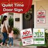 Front Door Play Status Sign, Reversible Double Sided Metal Door Hanger Plaque for Family with Kids and Neighbor Visit