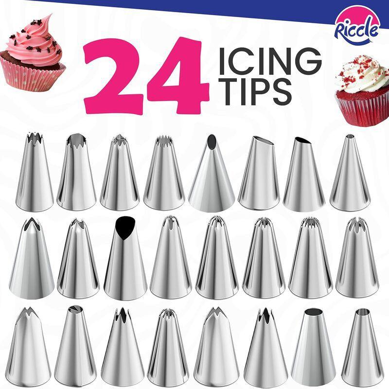 88-Piece Cake Decorating Kit With Turntable Piping Tips Icing Smoother TPU Bags Home Bakery Pastry