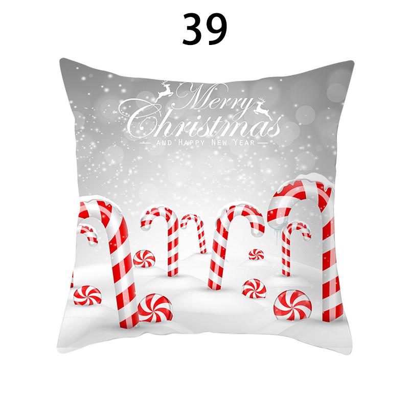 40 Colors Sofa Pillowcase Red Square Snowflake Christmas Home&Living New Year Fashion