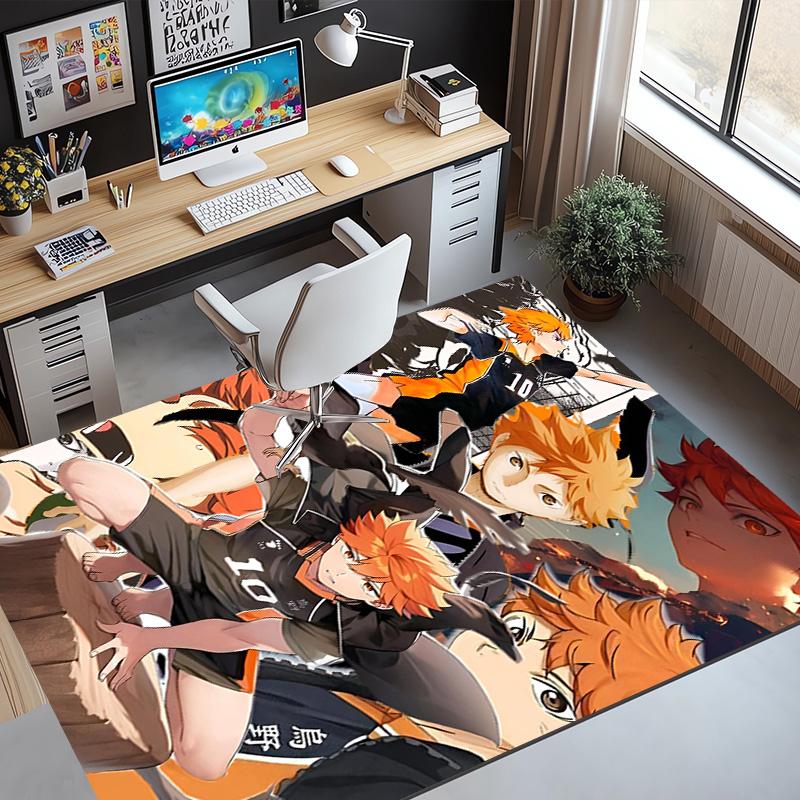 Haikyu Pattern Rug, Indoor/Outdoor Mat, for Picnic, Gameroom, Bedroom, Office, Living Room, Home Decor Carpet, Birthday Gift