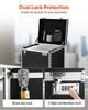 Portable File Storage Box, 395 X 320 X 380 Mm Internal Chest Size, Locking Mobile Business Case with Telescopic Handle, Hand Pull File Case for Office
