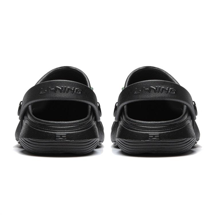 Li Ning Kids EVA Comfortable Fashionable Simple Sandals Kids Sandals Black YKKU010-1