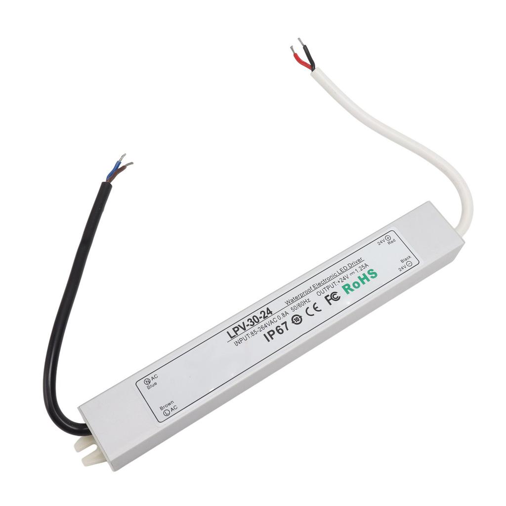 LED Driver IP67 Waterproof 24V Low Voltage Output Power Supply Transformer Adapter for Lamp Security Camera 85‑264V LPV