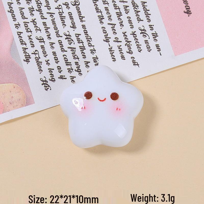 Croc Charms & Hair Clips: DIY Resin Accessories - Cartoon Stars & Smiley Faces