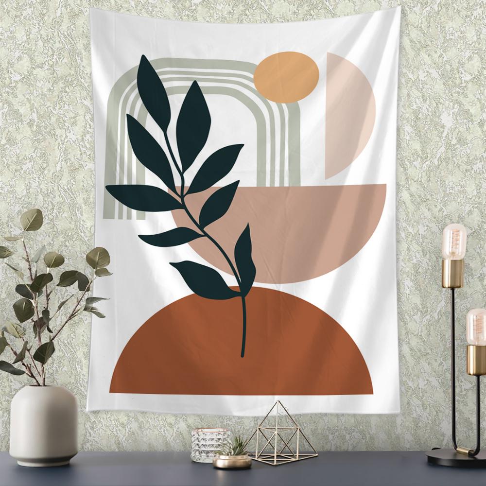 Sunrise Illustration Tapestry Wall Hanging Psychedelic Witchcraft Nature Landscape Aesthetics Room Home Art Decor