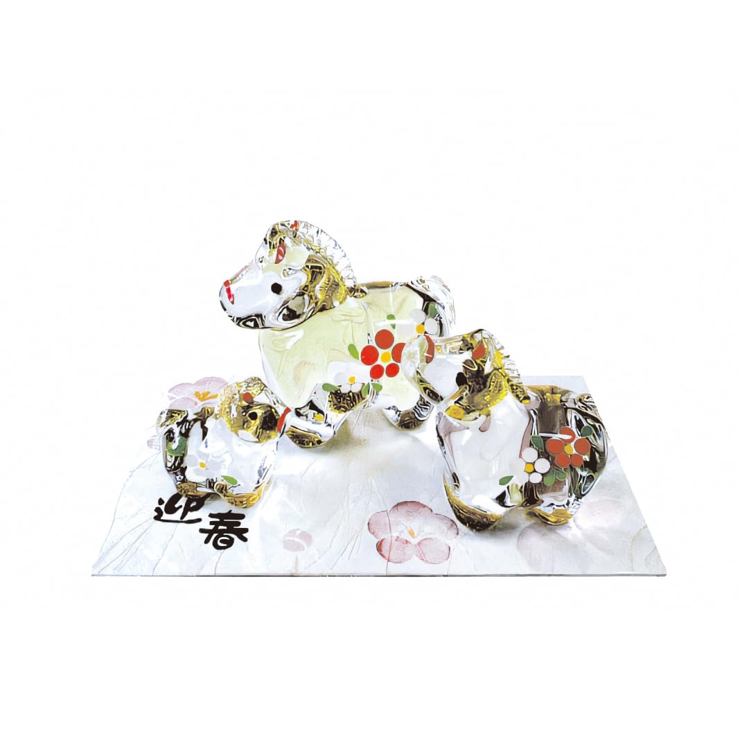 

Дом ремесленника 2026 год Зодиака Стеклянная фигурка Родитель и ребенок (Рэйва 8) Лошадь, покрытая золотым лаком (3 Лошади)