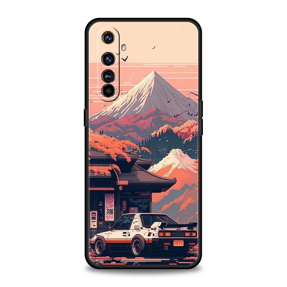 JDM Tokyo Drift Sports Car For Realme GT Neo 2 3 3T 5 Phone Case 12 11 5G 10 9 8 5G 7 6 GT5 GT3 GT2 Pro C21 C11 C25 C35 Cover