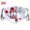 Unisex Fashion Christmas Snowman Printing Mask  Washable Face Mask