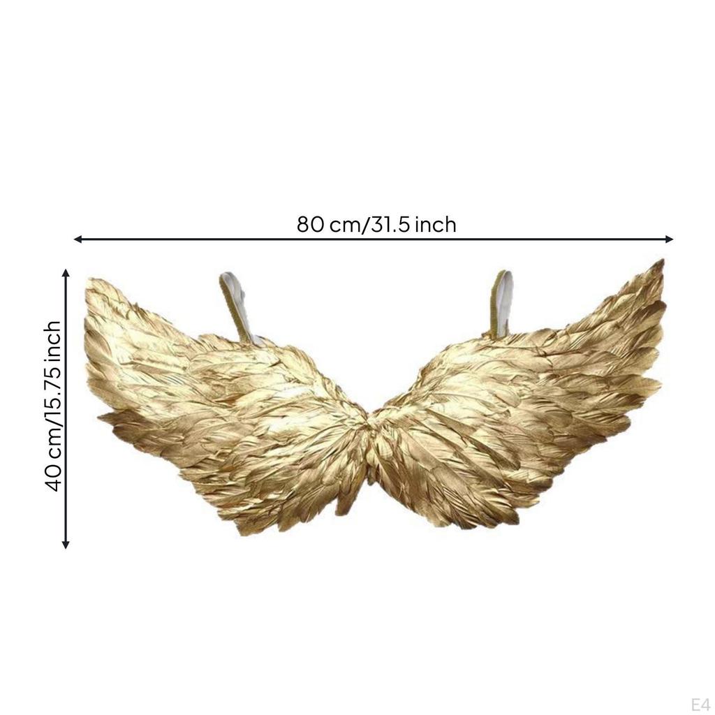 Lustrous Feather Wings Halloween Costume Lightweight Wing Accessory Soft