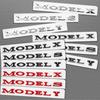 ALG1 1Pc Car Styling Logo Badge For Tesla Model 3 Model S Models Y X ABS 3D Rear Trunk Body Emblem Sticker Decal Decorate Accessories