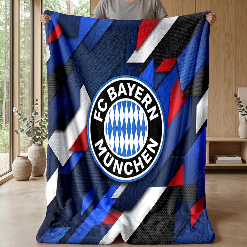 Bayern Munich Theme Blanket Soft Flannel Blanket Plush Throw Blanket Cozy Sofa Bed Blanket for Home Decor
