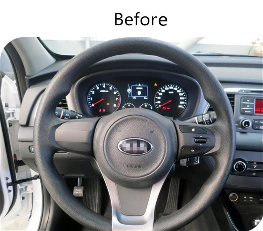 Left steering wheel control button for o mode and hands-free operation