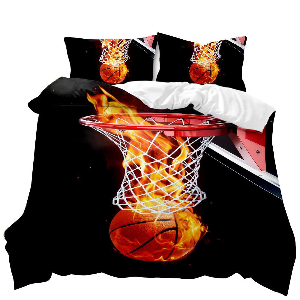 Sports Basketball Quilt Cover Three-Piece Bedding Two-Piece Kit