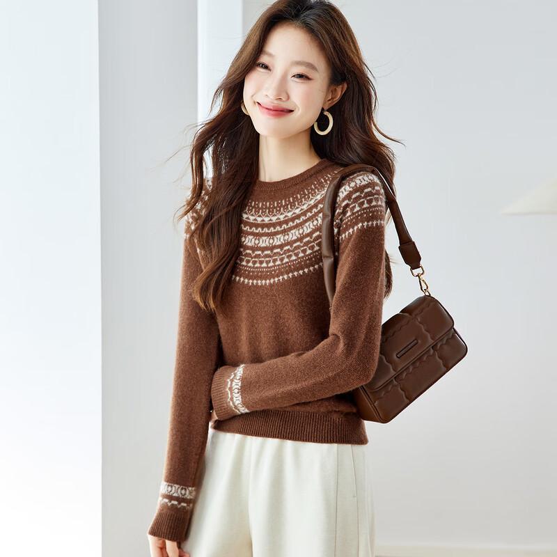 Srcr Women's Fair Isle 100% Cashmere Sweater