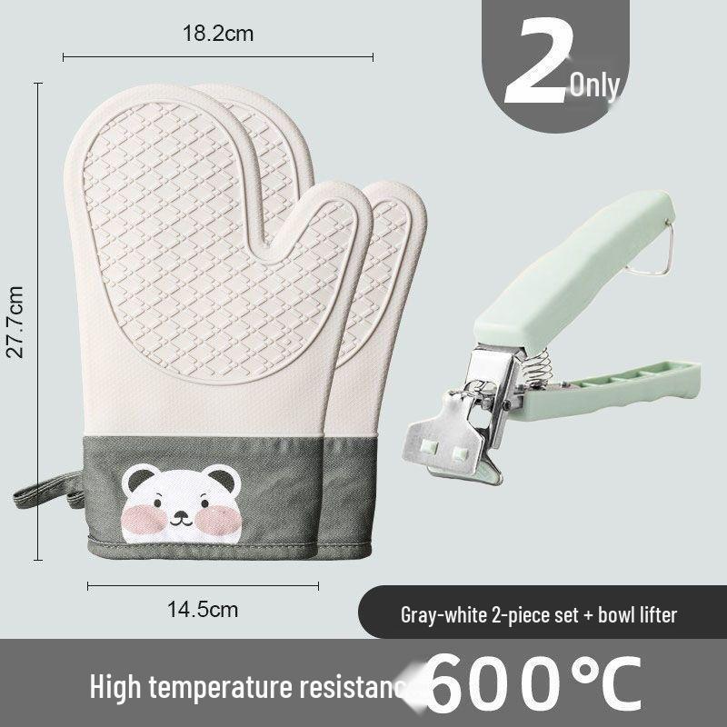 Hitzebeständige Anti-Rutsch Silikon Ofenhandschuhe