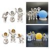 3pcs Astronaut Figurines Miniatures Character Spaceman Outer Space Shelf Collectible