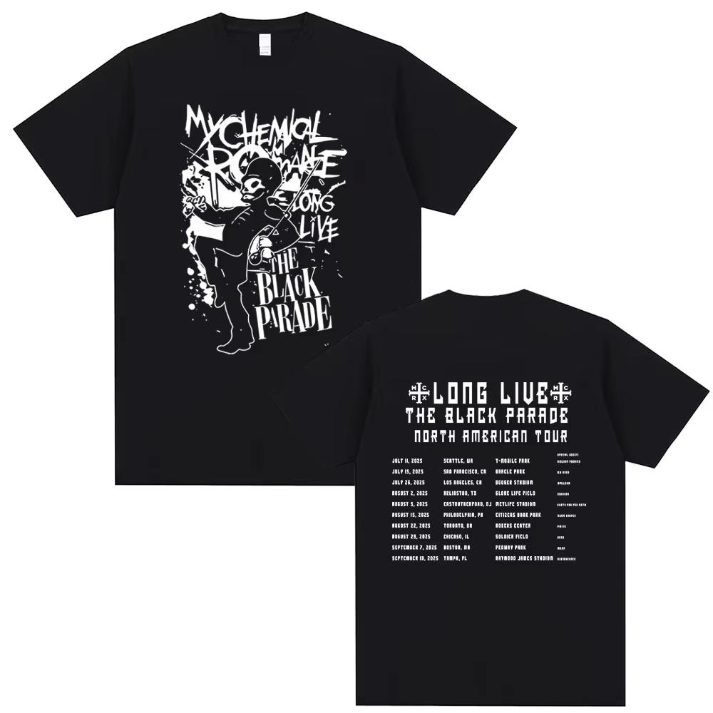 

My Chemical Romance Band T-shirts Long Live The Black Parade Tour 2026 T Shirt Men s Gothic Punk Streetwear T-shirt S