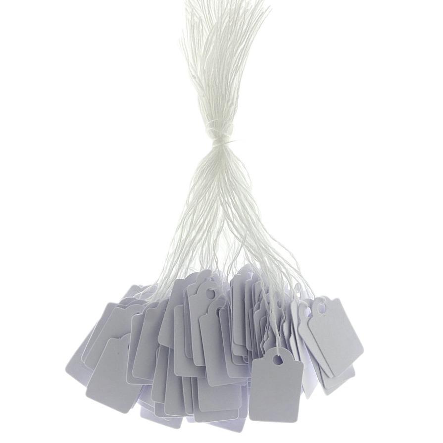 100pcs Handwritten Blank Jewelry Price Tags with Cotton Thread