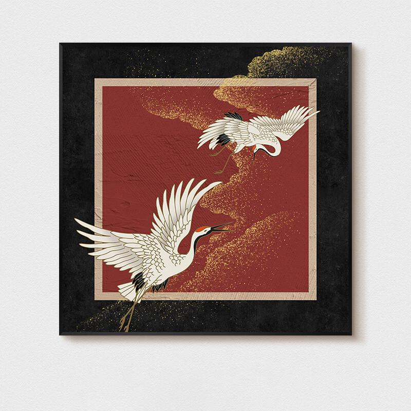 Beidoyang Chinese Style Red French Decorative Painting