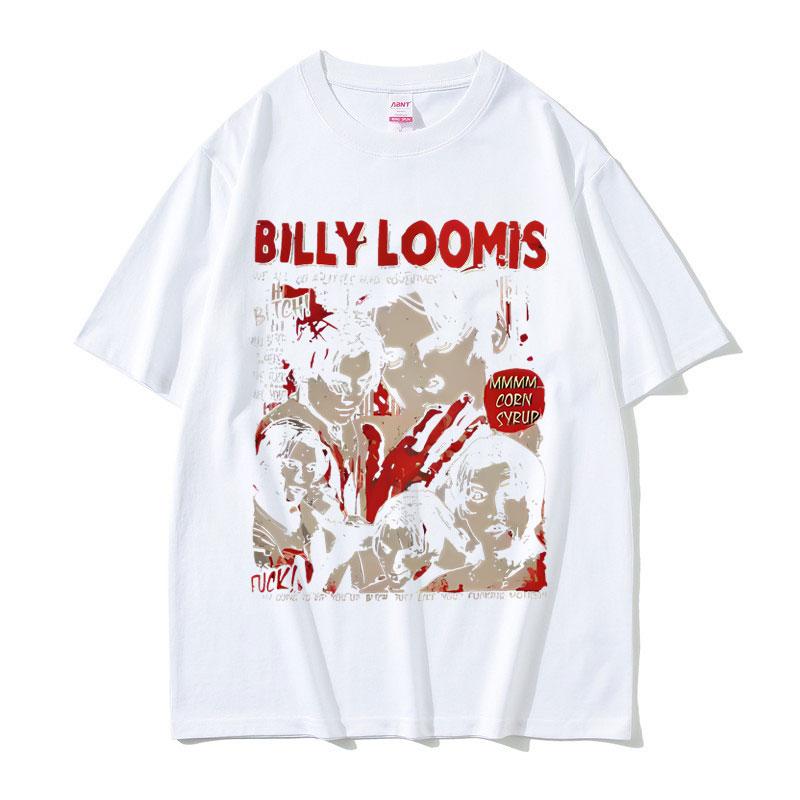 90s Vintage Horror Movie Scream Tshirt Billy Loomis We All Go A Little Mad Billy T Shirt Men Women Fashion Retro Oversized Tops