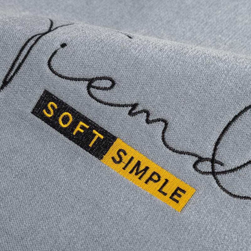 Light Luxury Fashion Embroidered Letter Sofa Cushion Home Solid Color Anti Slip Armrest Backrest Decorative Protective Cover