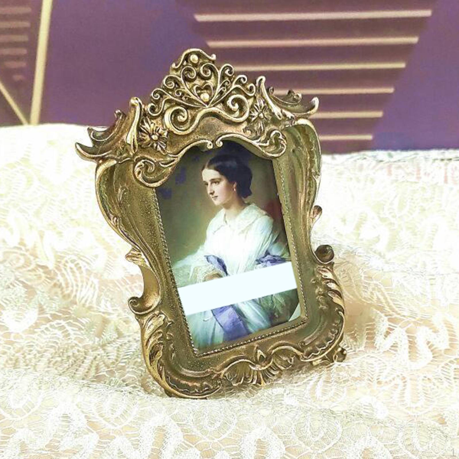 

European Style Vintage Polyresin Picture Photo Frame, Wall Desktop for 6.7x9 Multi Occasions