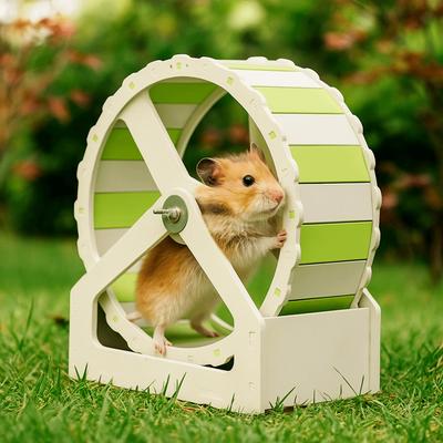 Kunststoff Hamsterlaufrad Stabile Basis Leise Haustier Hamster Halterung Buntes 21cm Übungsrad für Kleintiere