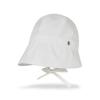 VARZAR VA Curved Oval Metal Bonnet Hat White