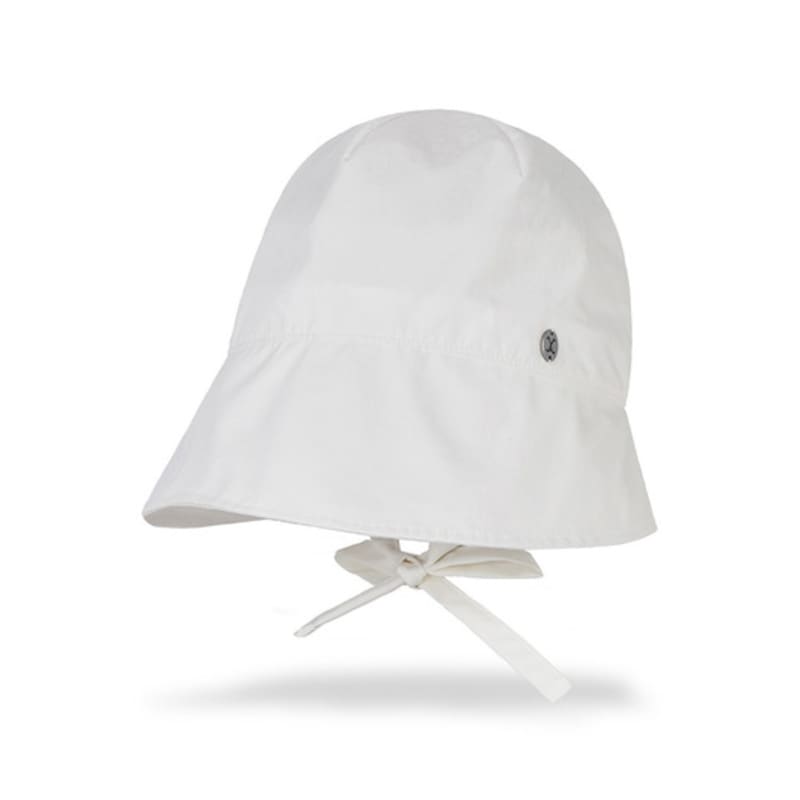 VARZAR VA Curved Oval Metal Bonnet Hat White