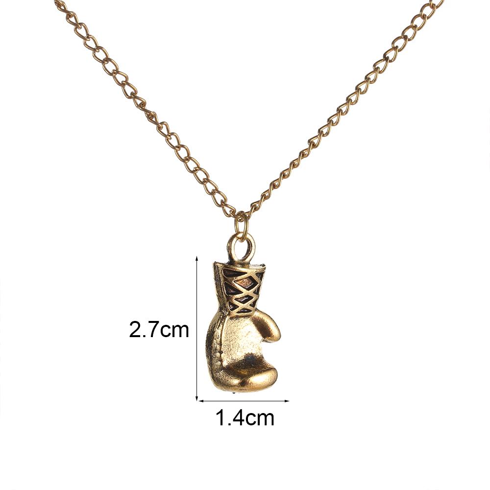 Fashion Gold Silver Balck Stainless Steel Chain Necklace Choker Boxing Glove Pendant
