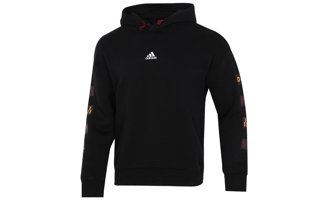 

Adidas Sweatshirts Men s Black Hooded Moderate Regular H39283 XXL