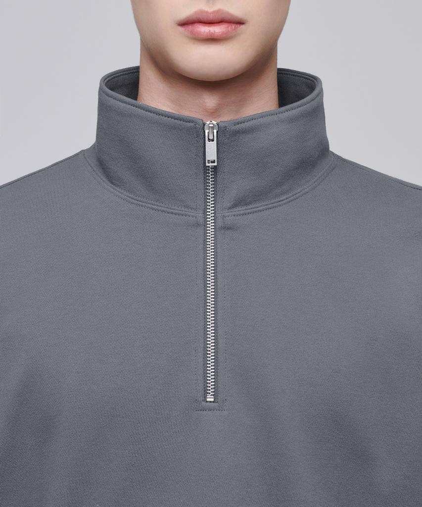 MUSINSA STANDARD Oversized Half Zip Sweatshirt [Gray]
