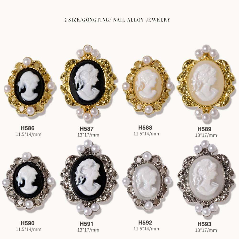 Abstract Pearl Luxury Manicure Beauty Head Ornaments Nail Art Rhinestone DIY Nail Decoration