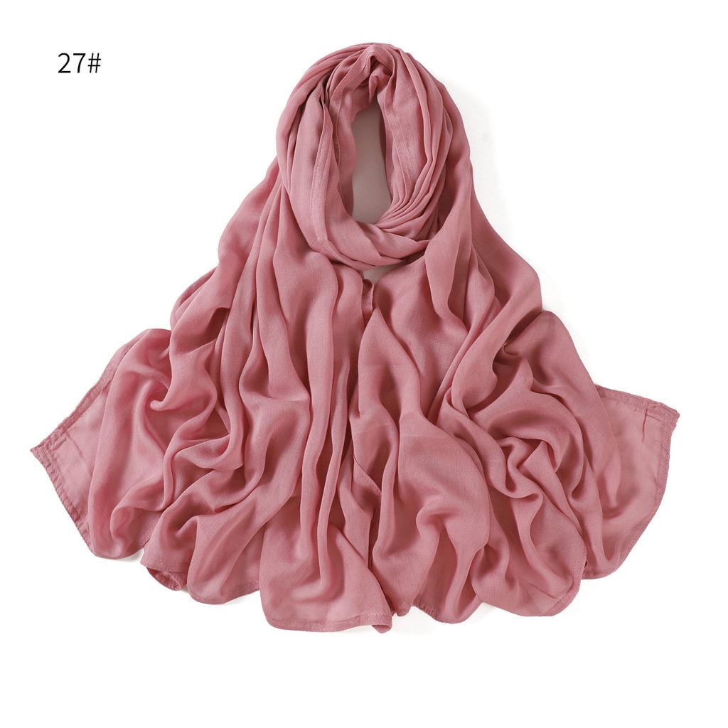 New Cotton Linen Scarf For Women Girls Students Autumn Winter Solid Color Long Scarves Soft Viscose Shawl Female Wrap Shawls
