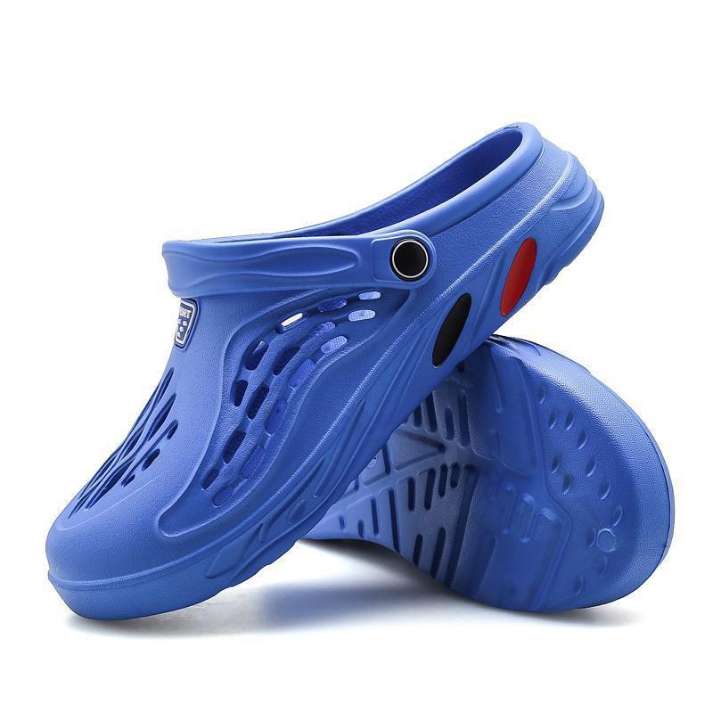 Summer Men Sandals Light EVA Mens Casual Shoes Hole Shoes Clogs Lovers Home Garden Outdoor Male Beach Flat Slippers