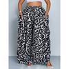 Womens High Waist Loose Drawstring Lantern Pants Casual Trousers
