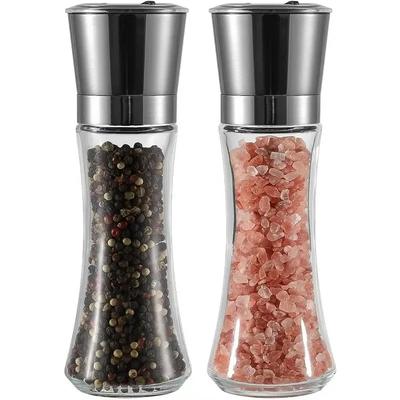 Home Premium Stainless Steel Sea Salt and Pepper Grinder Set of 2,Salt and Pepper Shakers Spice Grinder Multi-function Grinder