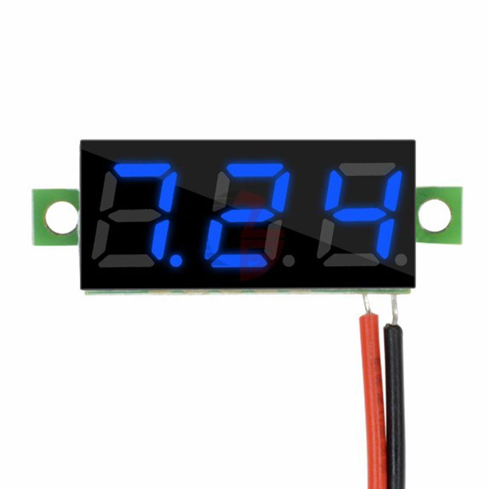 1 stk DC 2,5-30V Testverktøy Mini LED-skjerm 3-sifret Måler Spenning Voltmeter Voltameter Panelmeter