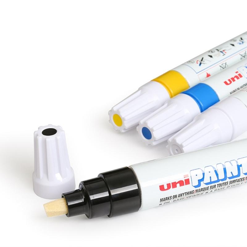 Banden Verf Pen Sneldrogend Waterbestendig Banden Marker Pen Schuin Schrijfvlak Voor Auto Banden Letters en Krasherstel