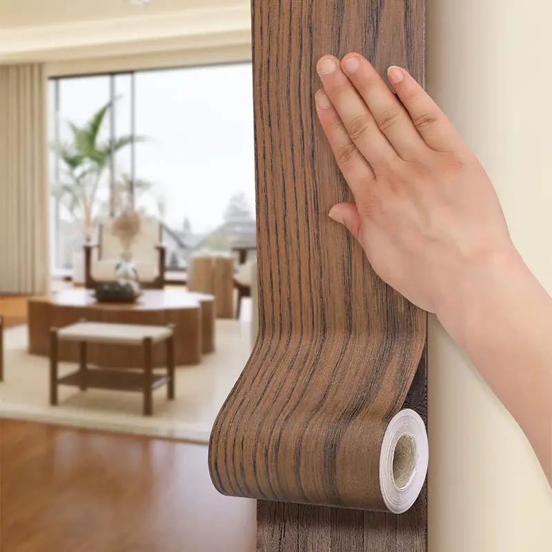 1Pc 5M Self-adhesive wood grain door frame decorative stickers wood grain skirting Waistline Home Decor wall stickers Renovation