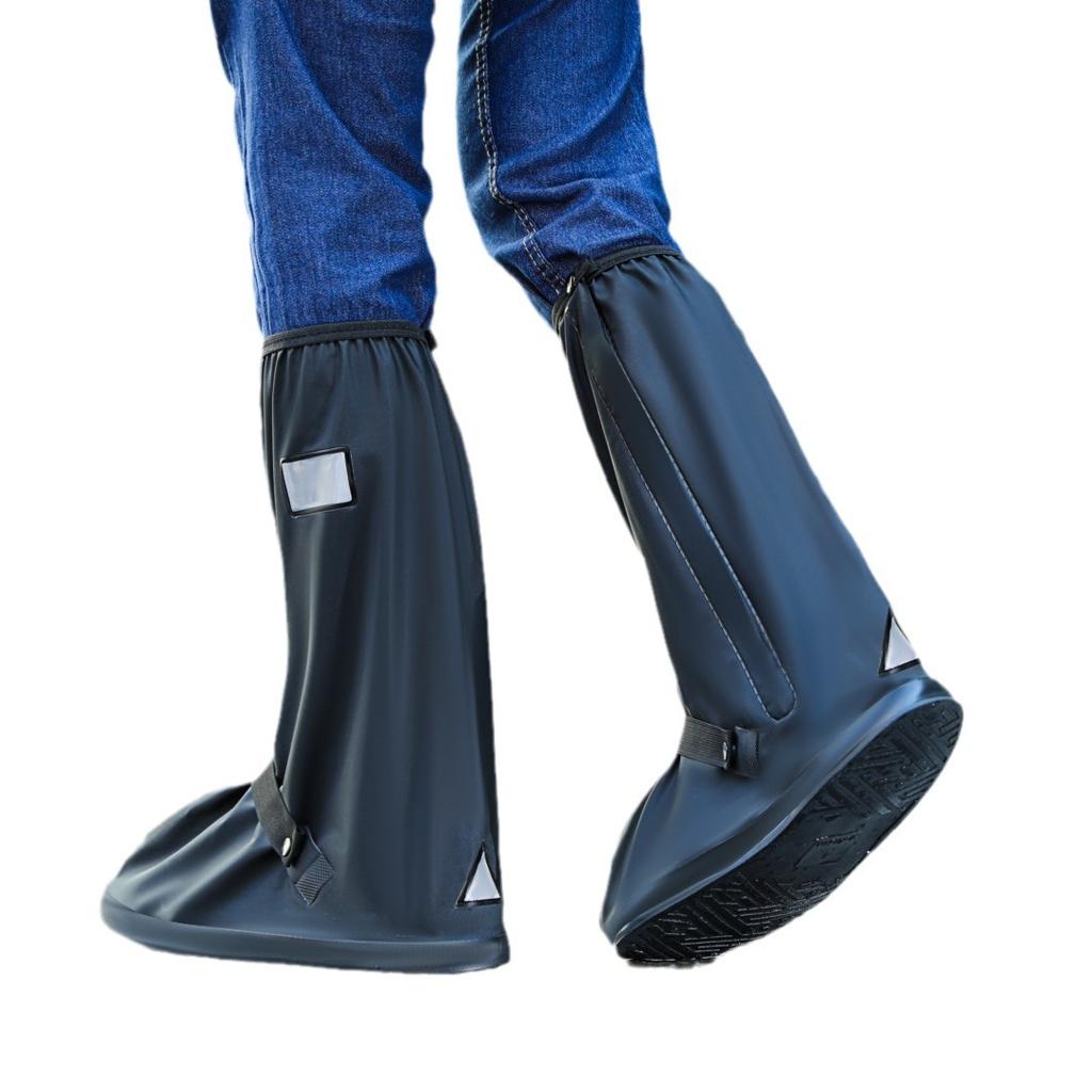 Men's & Women's Waterproof Non-Slip Thick Rain Boots with High-Top Shoe Covers