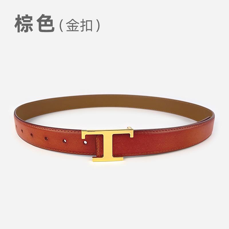 

T Буква Версия Пряжка Женский Кожаный Ремень С Джинсами Костюм Куртка Юбка Женский Ремень 105cm