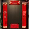 3D Flannel Door Couplets for Housewarming Ceremony - New Home Decor Stickers with Free Shipping